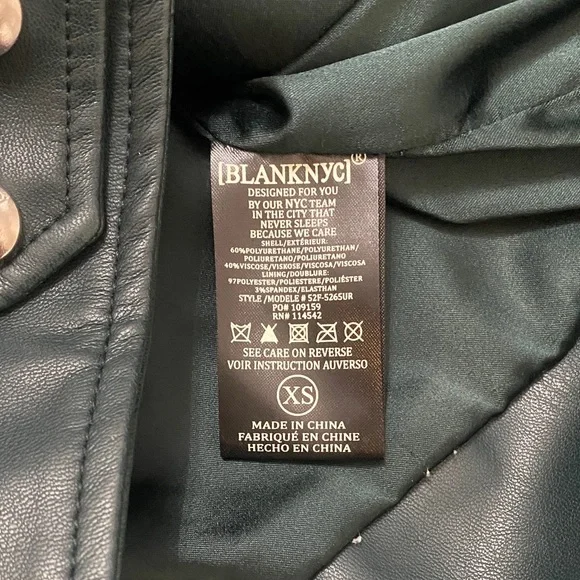Blank NYC Green Moto Faux Leather Jacket - Picture 7 of 9